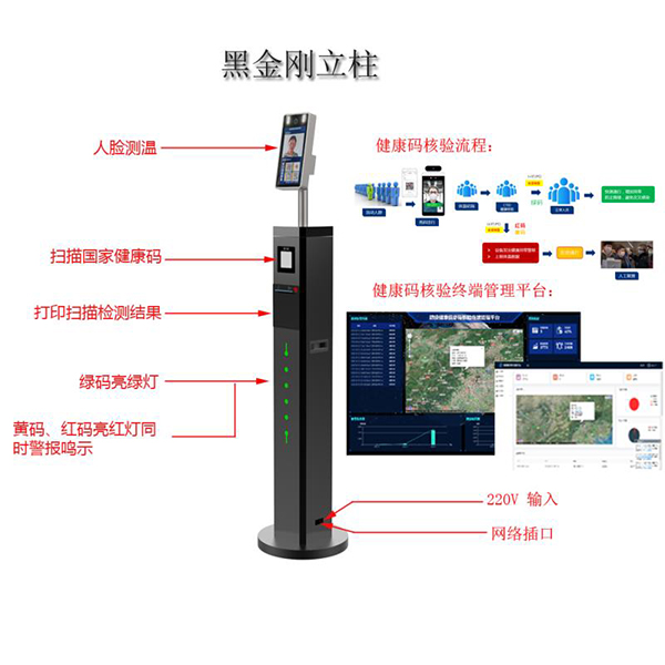 人臉測(cè)溫立柱擺閘  NT-B361